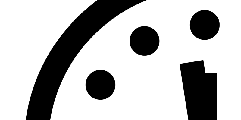 89 Seconds to Midnight. Courtesy Bulletin of the Atomic Scientists. The Doomsday Clock is a design that warns the public about how close we are to destroying our world with dangerous technologies of our own making. It is a metaphor, a reminder of the perils we must address if we are to survive on the planet.